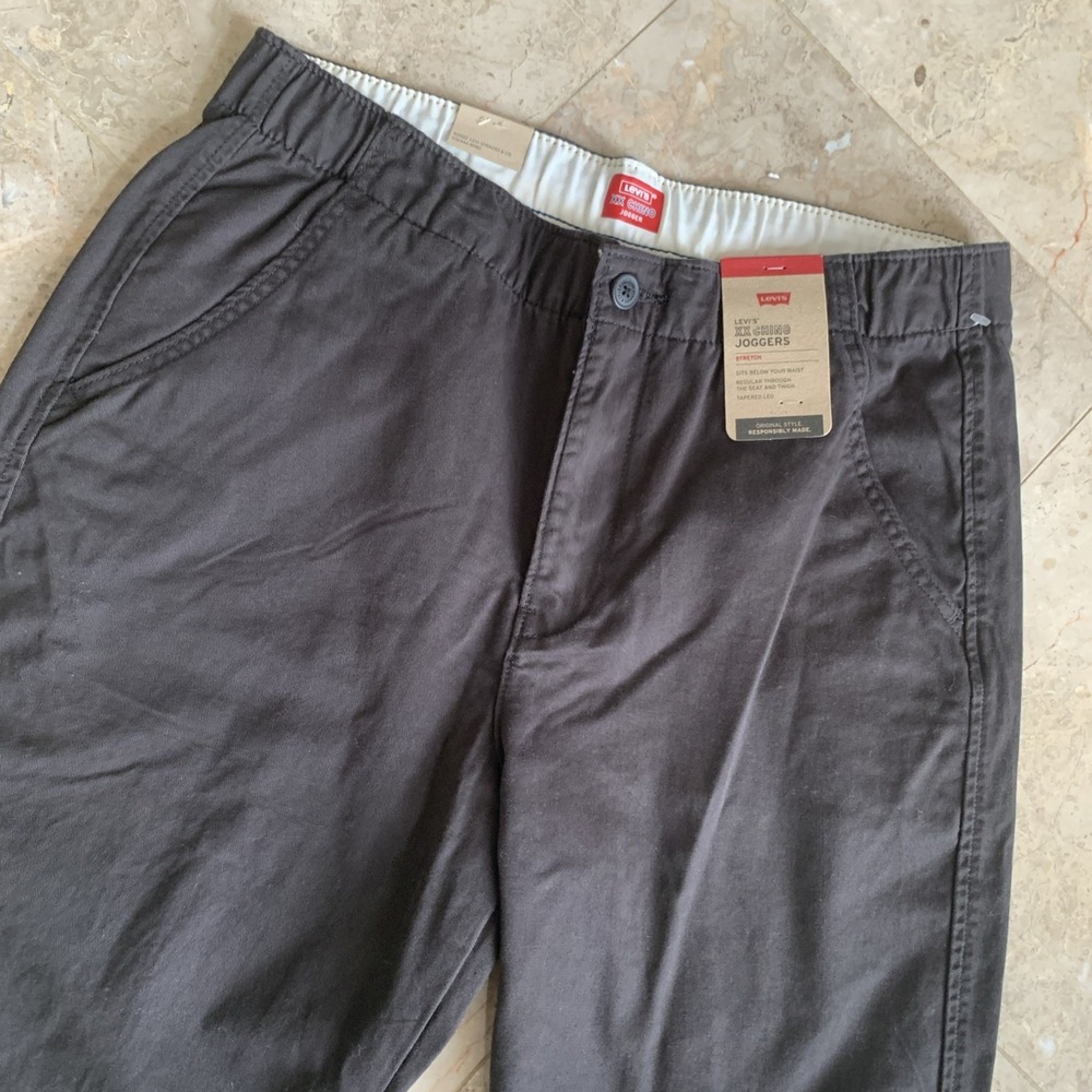 NEW Levi's Strauss XX Chino Jogger Stretch Black Pants Mens Size M